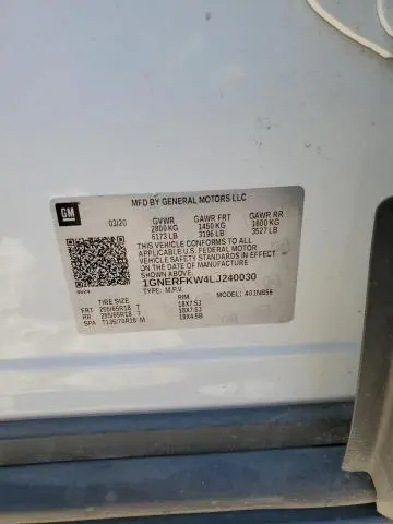 2020 CHEVROLET TRAVERSE LS