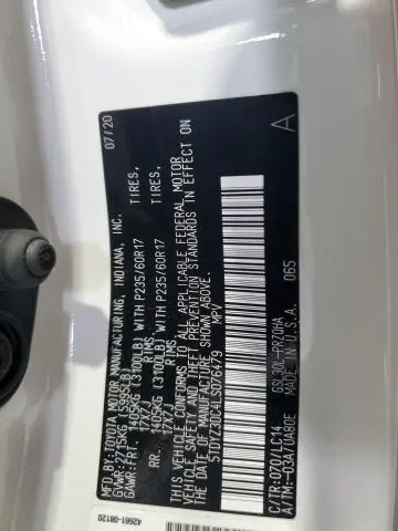 2020 TOYOTA SIENNA XLE  