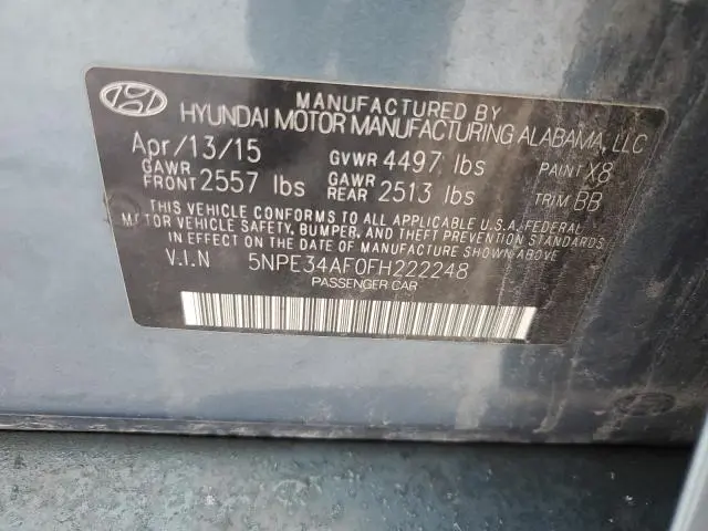 2015 HYUNDAI SONATA SPORT  