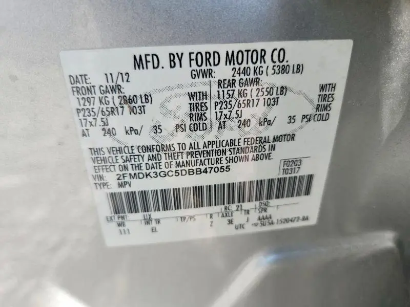 2013 FORD EDGE SE  