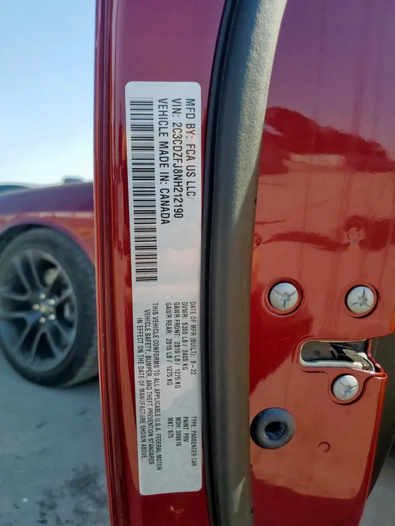 2022 DODGE CHALLENGER R/T SCAT PACK  