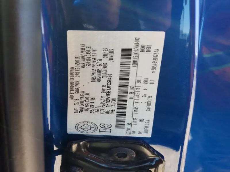 2018 FORD F150 SUPERCREW  