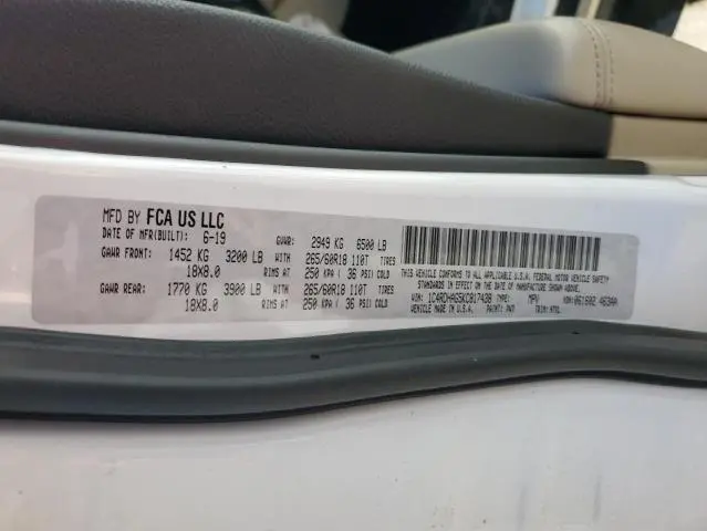 2019 DODGE DURANGO SXT  