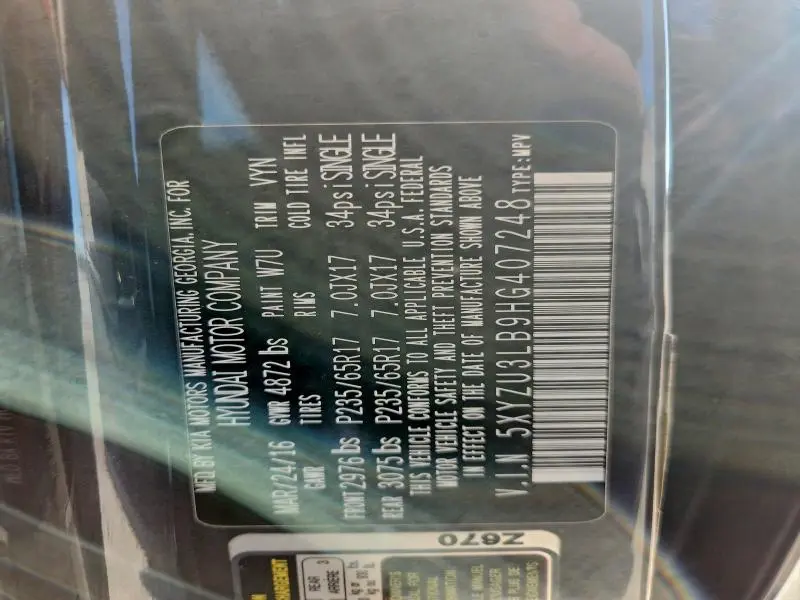 2017 HYUNDAI SANTA FE SPORT   