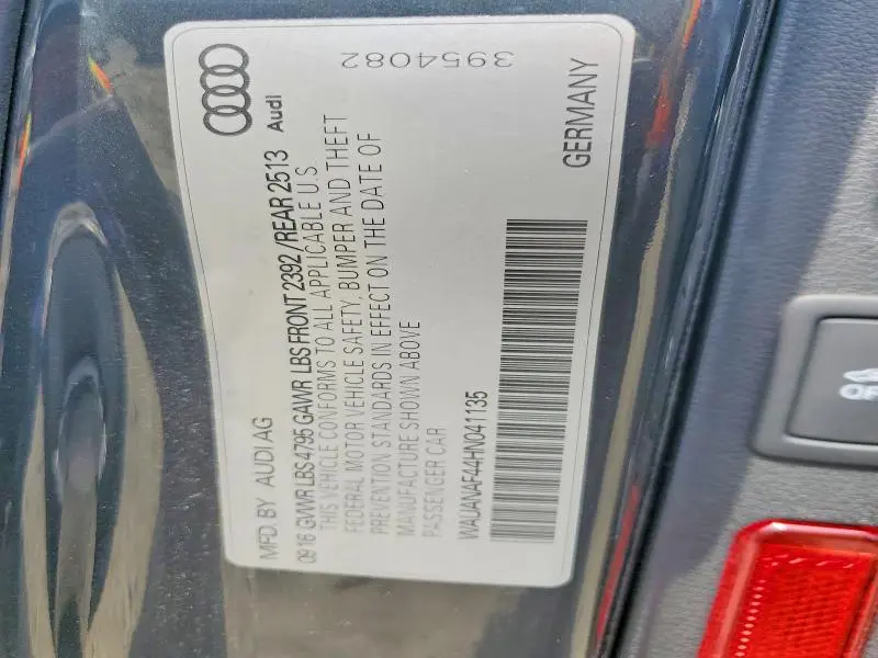 2017 AUDI A4 PREMIUM  