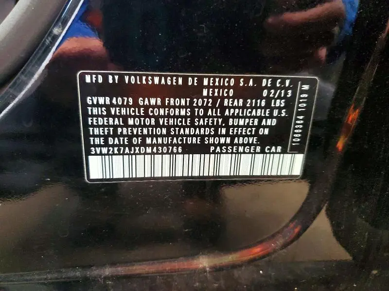 2013 VOLKSWAGEN JETTA BASE  