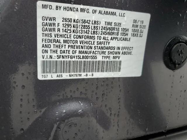 2020 HONDA PILOT LX  
