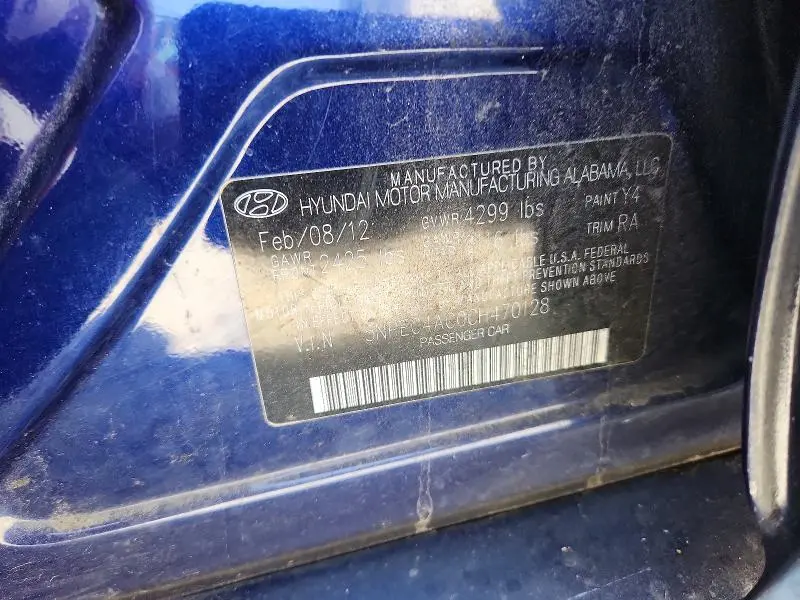 2012 HYUNDAI SONATA SE  
