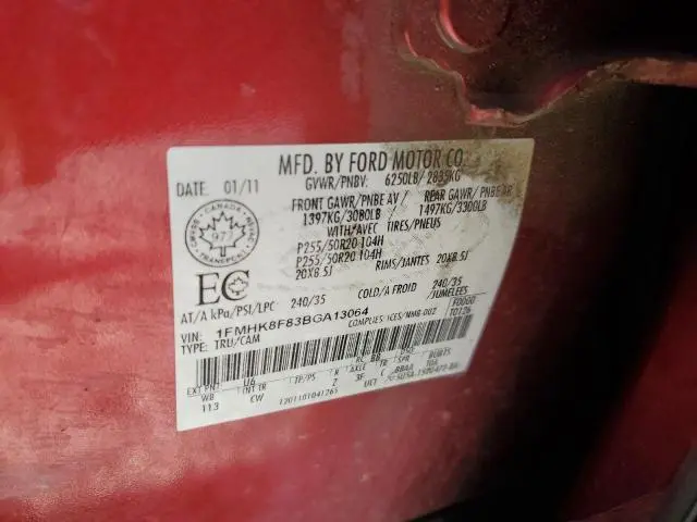 2011 FORD EXPLORER LIMITED  