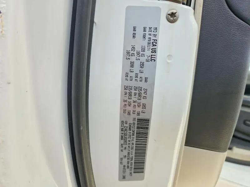 2018 CHRYSLER PACIFICA LIMITED  