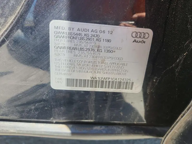 2012 AUDI Q5 PREMIUM PLUS  