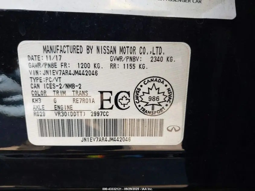 2018 INFINITI Q50 3.0T LUXE/3.0T SPORT