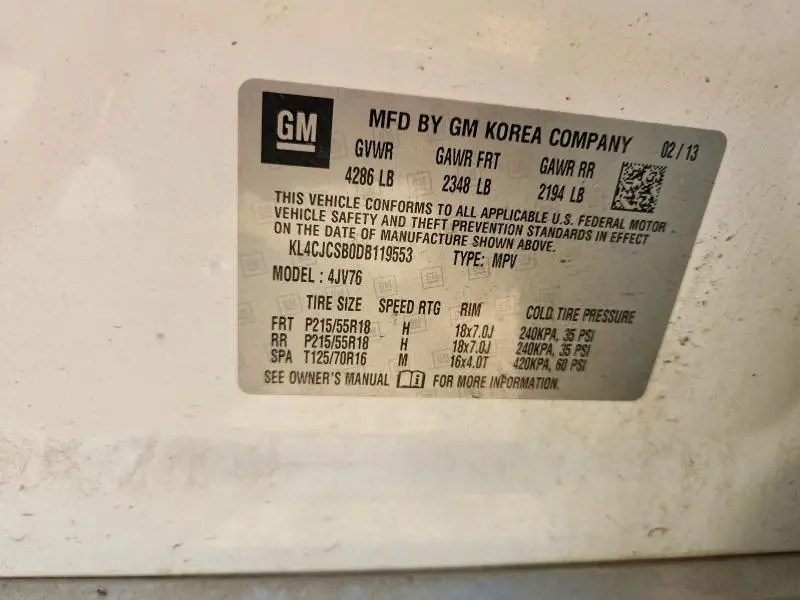 2013 BUICK ENCORE   