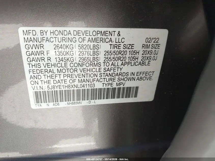 2022 ACURA MDX ADVANCE PACKAGE