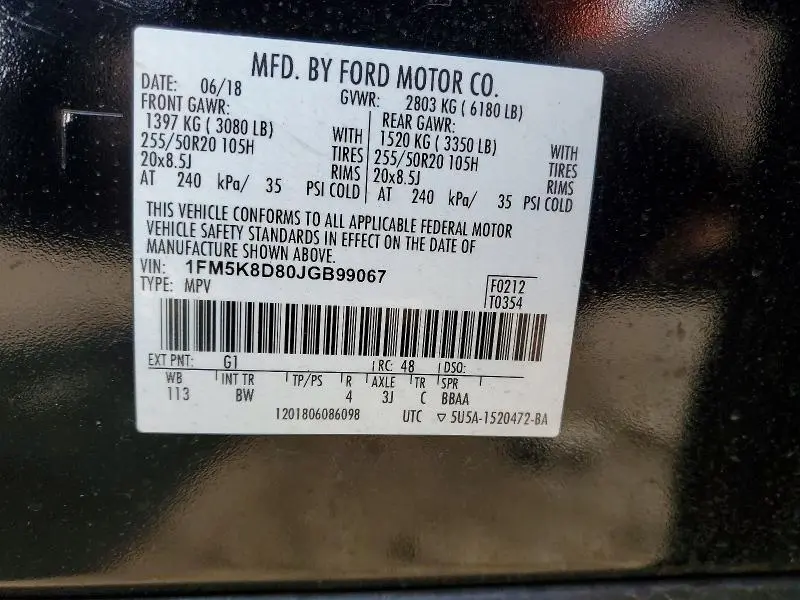 2018 FORD EXPLORER XLT  