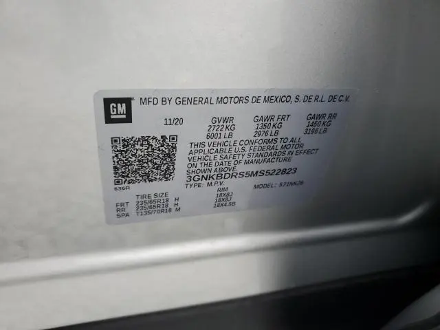 2021 CHEVROLET BLAZER 3LT  