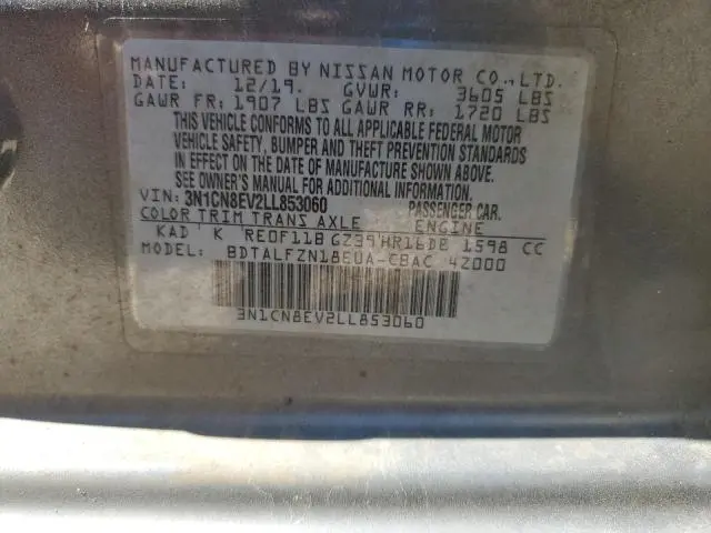 2020 NISSAN VERSA SV  