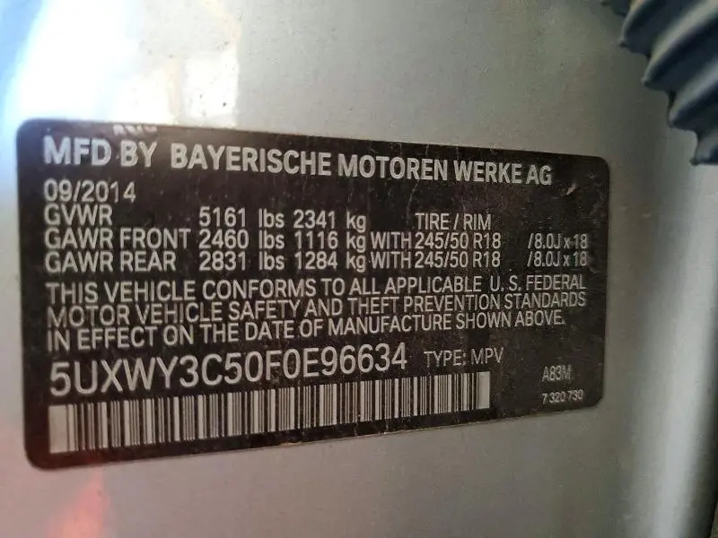 2015 BMW X3 XDRIVE28D  