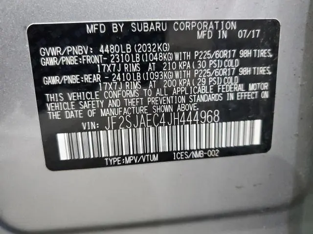 2018 SUBARU FORESTER 2.5I PREMIUM  