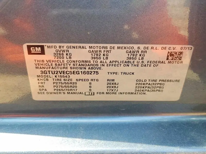 2014 GMC SIERRA K1500 SLT  