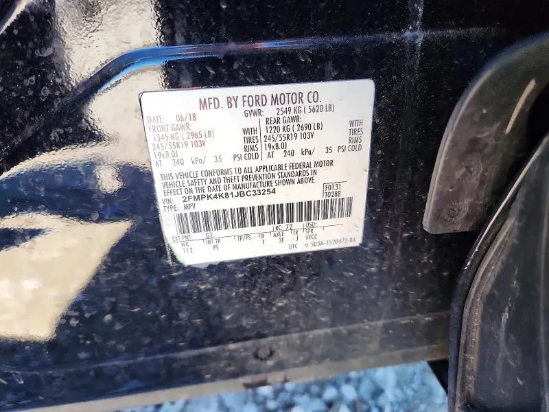 2018 FORD EDGE TITANIUM  