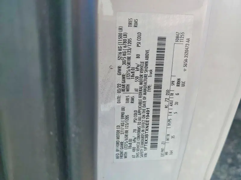 2022 FORD F350 SUPER DUTY  