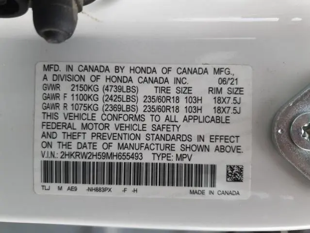 2021 HONDA CR-V EX  