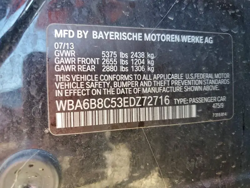 2014 BMW 640 XI GRAN COUPE  