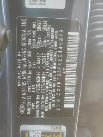 2014 KIA SORENTO LX  