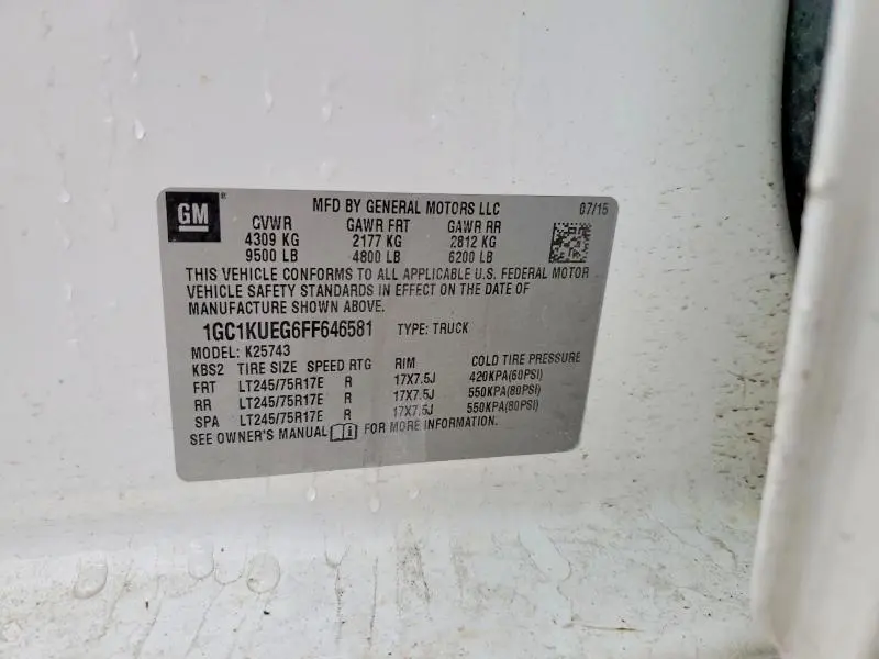 2015 CHEVROLET SILVERADO K2500 HEAVY DUTY  