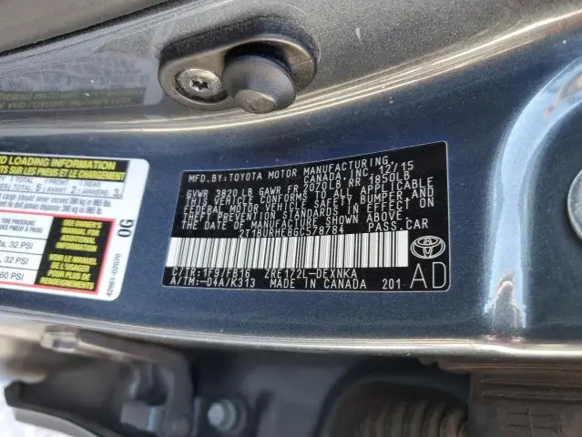 2016 TOYOTA COROLLA L  