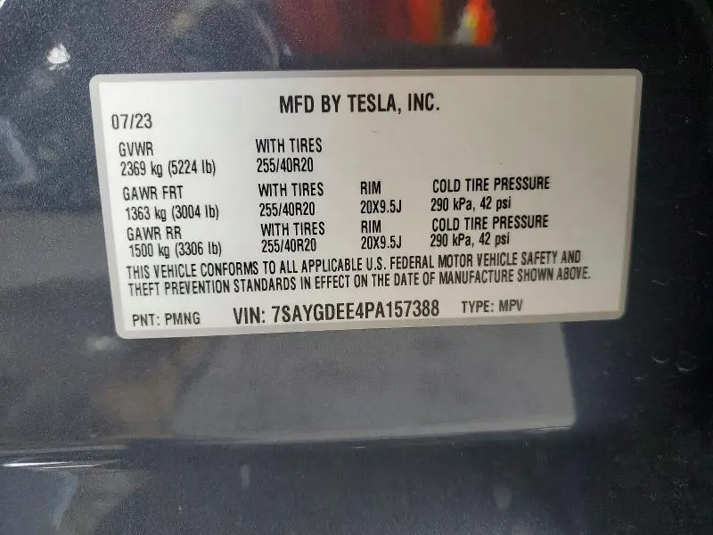 2023 TESLA MODEL Y   