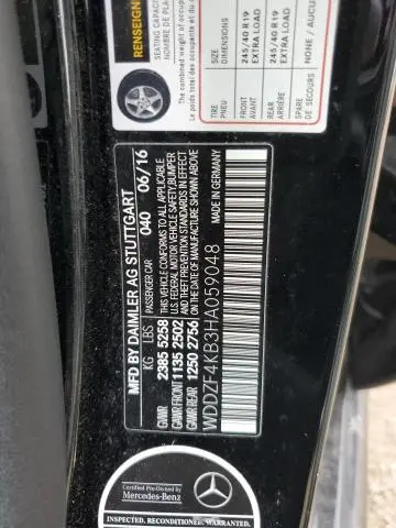 2017 MERCEDES-BENZ E 300 4MATIC  