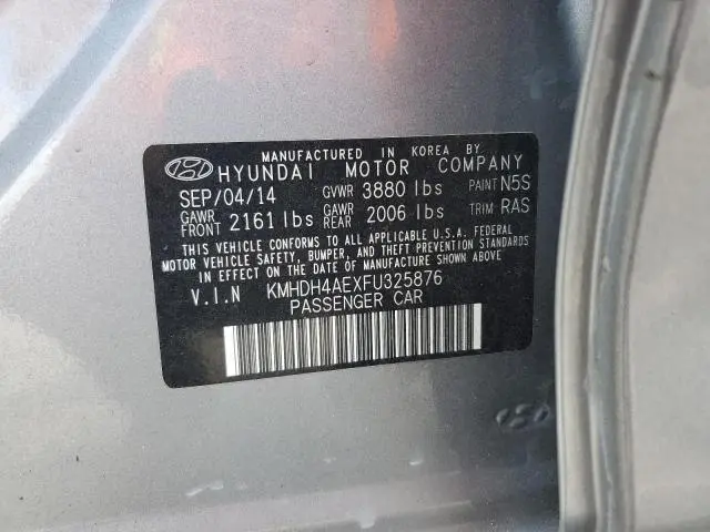 2015 HYUNDAI ELANTRA SE  
