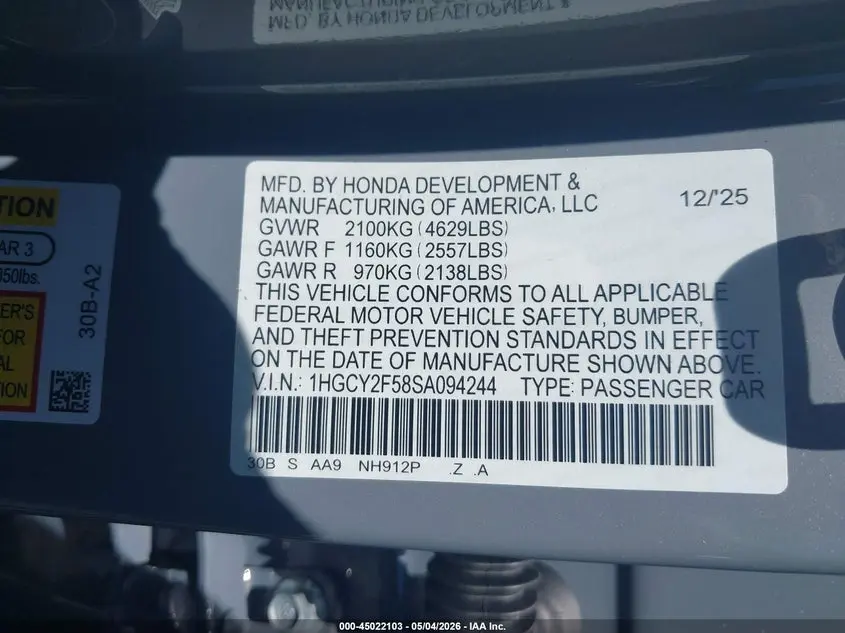 2025 HONDA ACCORD HYBRID SPORT