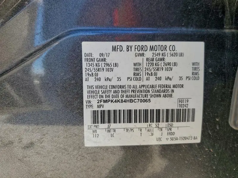 2017 FORD EDGE TITANIUM  