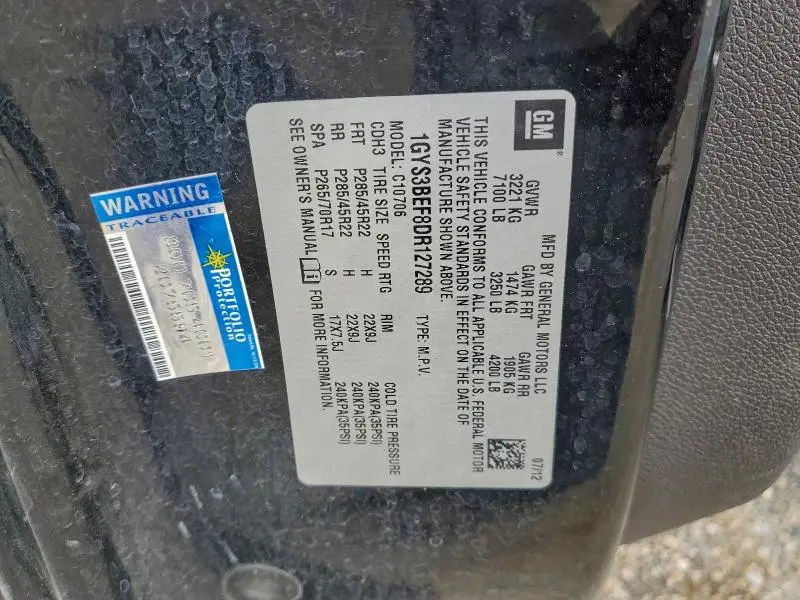 2013 CADILLAC ESCALADE LUXURY  