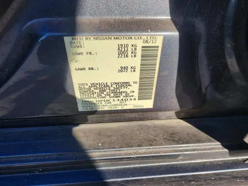 2013 NISSAN ALTIMA 2.5  