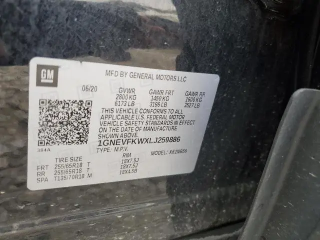 2020 CHEVROLET TRAVERSE LS  