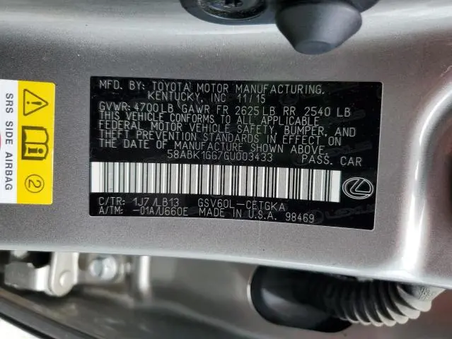 2016 LEXUS ES 350  