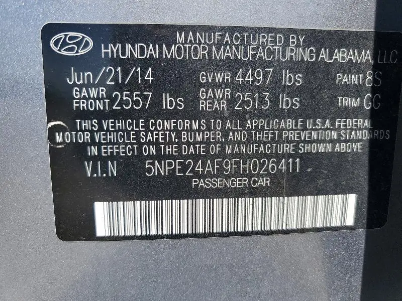 2015 HYUNDAI SONATA SE  