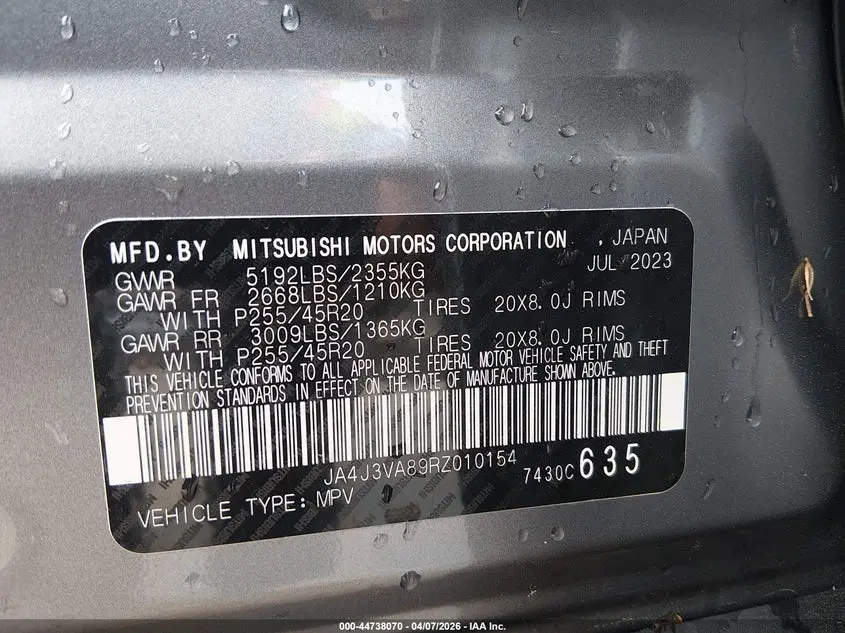 2024 MITSUBISHI OUTLANDER SE 2.5 2WD