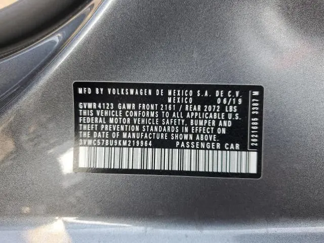 2019 VOLKSWAGEN JETTA S  
