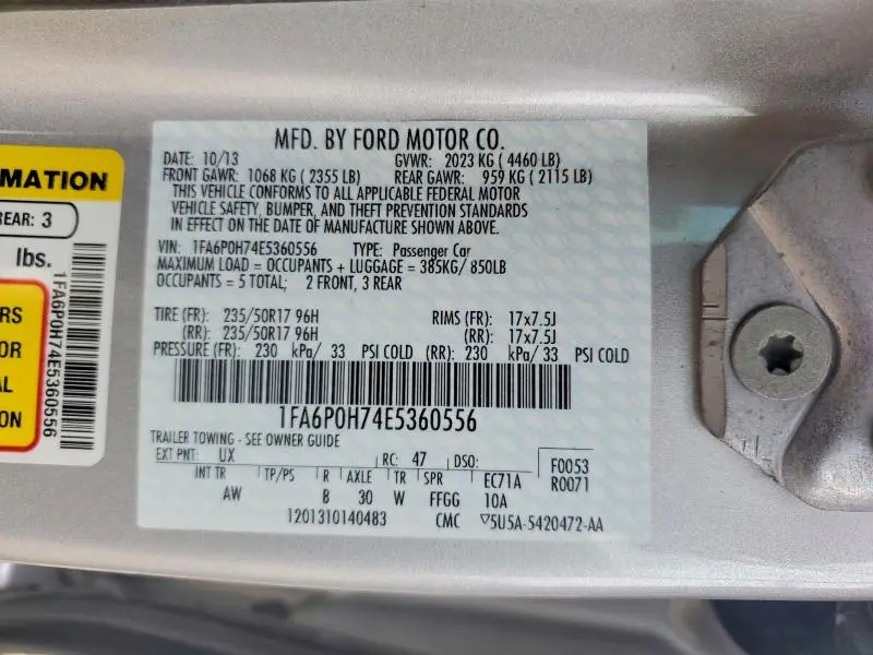 2014 FORD FUSION SE  