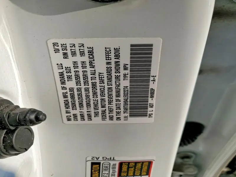 2020 HONDA CR-V TOURING  