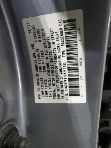 2017 HONDA ACCORD LX  