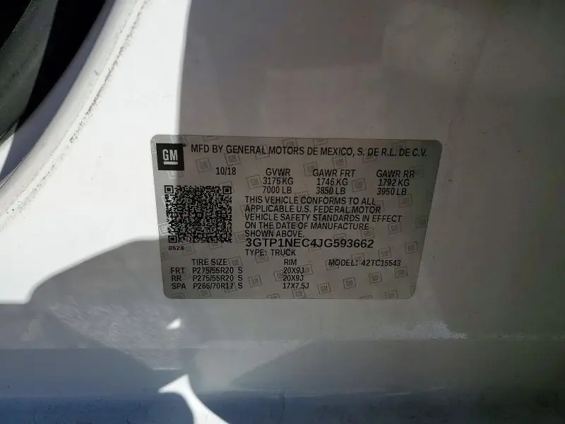 2018 GMC SIERRA C1500 SLT  