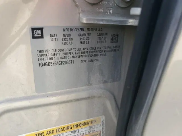 2012 BUICK LACROSSE PREMIUM  