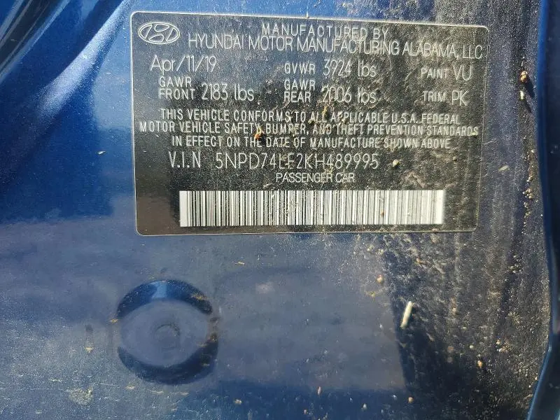2019 HYUNDAI ELANTRA SE  