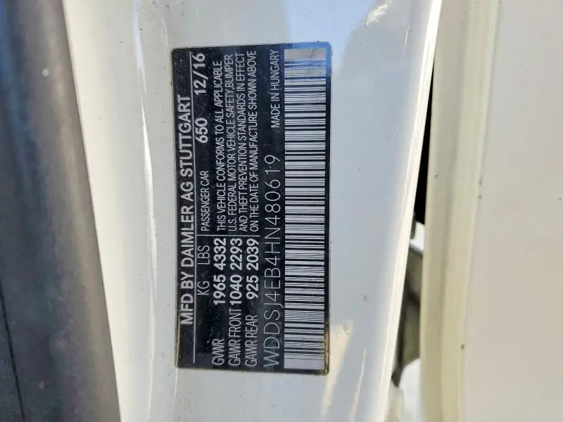 2017 MERCEDES-BENZ CLA 250  